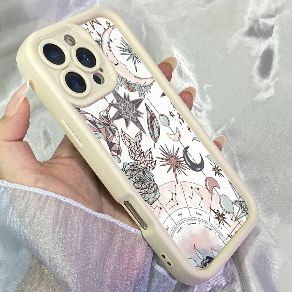 JT582 Witchy Zodiac Astro Moon for iPhone 17 16 15 14 13 12 11 Pro Max Samsung S26 S25 Ultra A17 A07 A56 A16 Xiaomi 15T Redmi 15c 14C Soft Case