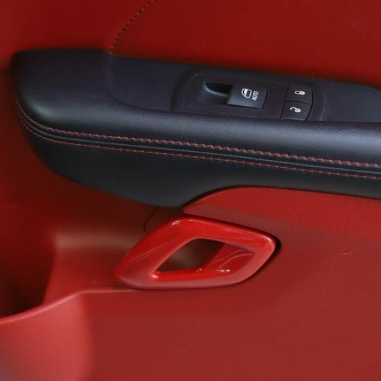 Red Car Inner Door Handle Cover Trim for Dodge Challenger 2011- Accessories