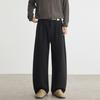 Design sense double pleated trousers men's autumn and winter new old money style business commute straight wide leg casual pants tide