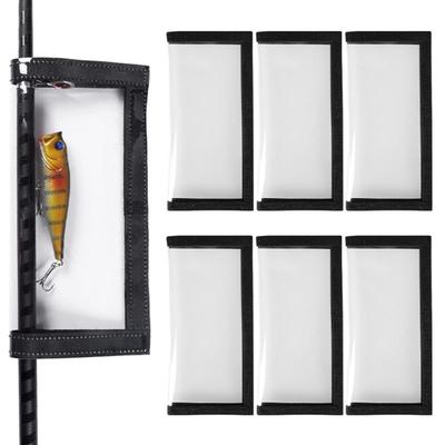 4Pcs Fishing Lure Wrap Clear PVC Fishing Rod Hook Cover Fastener Tape Fishing Bait Holder Protector Storage Pouch Fishing Accessories