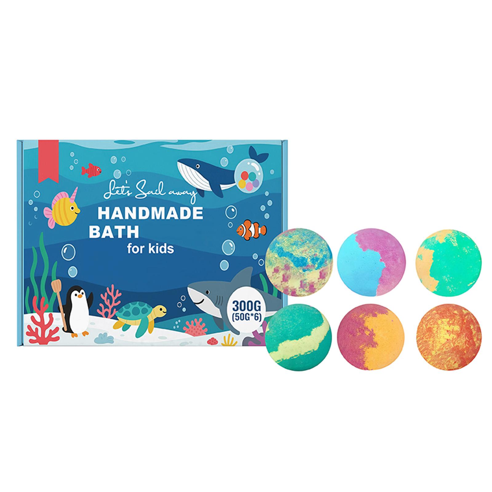 Подарочный набор с шариками для ванны для детей. Бомбочки для ванны, Веселые бомбочки для ванны, Подарки для детей one size белый
