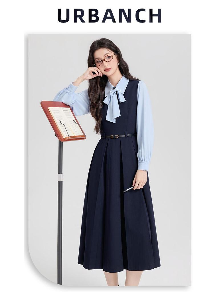 Women's Academy Style Petite Vest Dress for Formal Occasions and Teacher Interviews