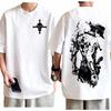One Piece Portgas D Ace T-Shirt Herren Oversized Baumwolle Anime Grafik T-Shirt Lässig Streetwear Print Weich Atmungsaktiv Lockere Passform Oberteil