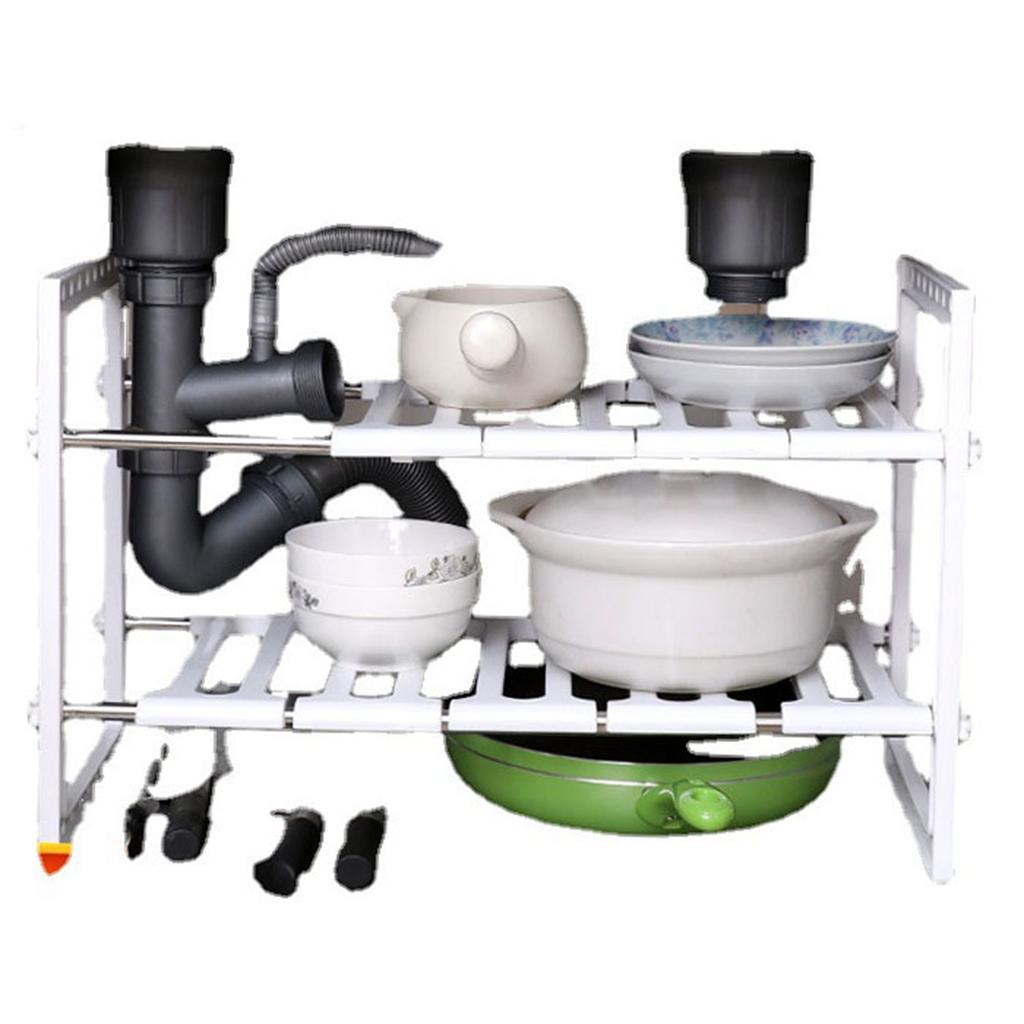 Organizer pod zlewem, wysuwana, dwuwarstwowa, wielofunkcyjna półka pod zlewem, półka R