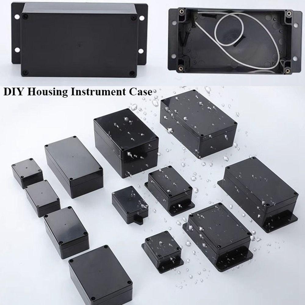 ABS Kunststoff DIY Gehäuse Instrument Elektronik Projektbox Schwarz Powerbox Elektronik Projekt