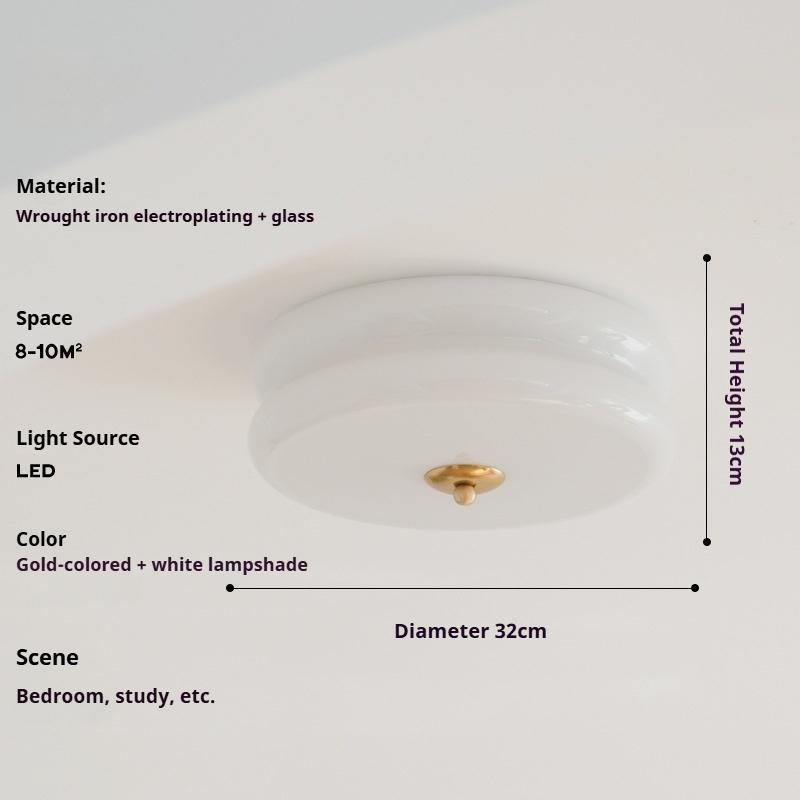 

Milky White Glass Ceiling Lamps Glass Egg Tart Light Minimalist Nordic Cream Style Living Room Corridor Bedroom Ceiling Lights 3 colors light