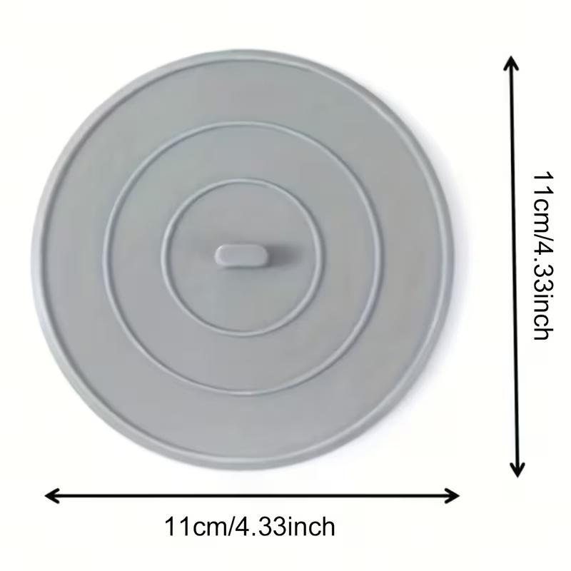 1pc Silicone Bathtub Stopper | Flat Suction Sink Stopper, Hair Stopper, Corrosion Resistant - TIGERPOWER