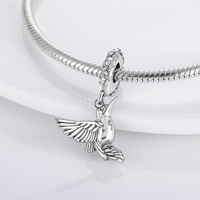 925 Sterling Silver Charms Bead Pendant Butterfly Dog Humpback Bird Firefly Whale Charms Fit Original Bracelet DIY Women Jewelry