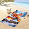 Frosty antlered wonder. Print beach towel, quick drying, suitable for travel, outdoor sports, jogging, the beach and swimming, gift