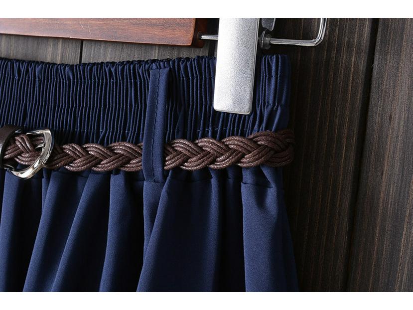 College Style A-line Skirt with Belt - Versatile, Mid-length, Summer Skirt for Women