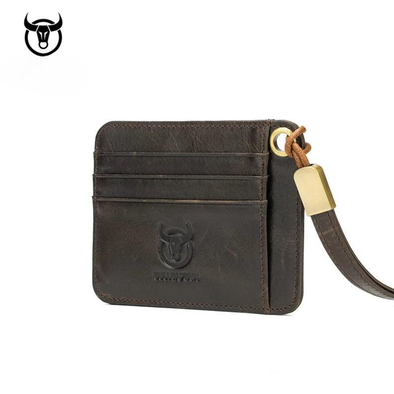 Men's card bag made of 100% genuine leather with multiple card slots, business card holder, bank credit card holder