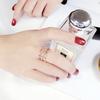 Rose Gold Filigree Titanium Steel Open Ring for Women - Korean-Style Fashion Statement