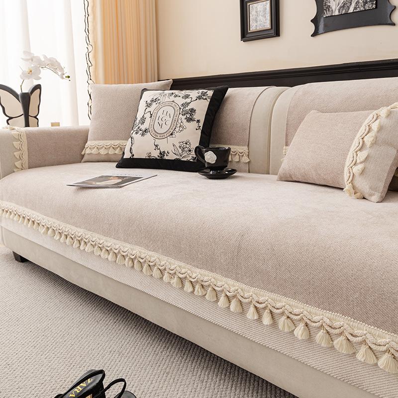 Chenier Sofa Cover Is Universal In All Seasons, Straight Row Cross-Border Non-Slip Seat Cushion, Simple Anti-Cat Scratch Cover Sofa Cushion