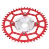 Aluminum Alloy 46T 104 BCD Chainring and Adapter Replacement for Tongsheng Mid Drive Motor Red