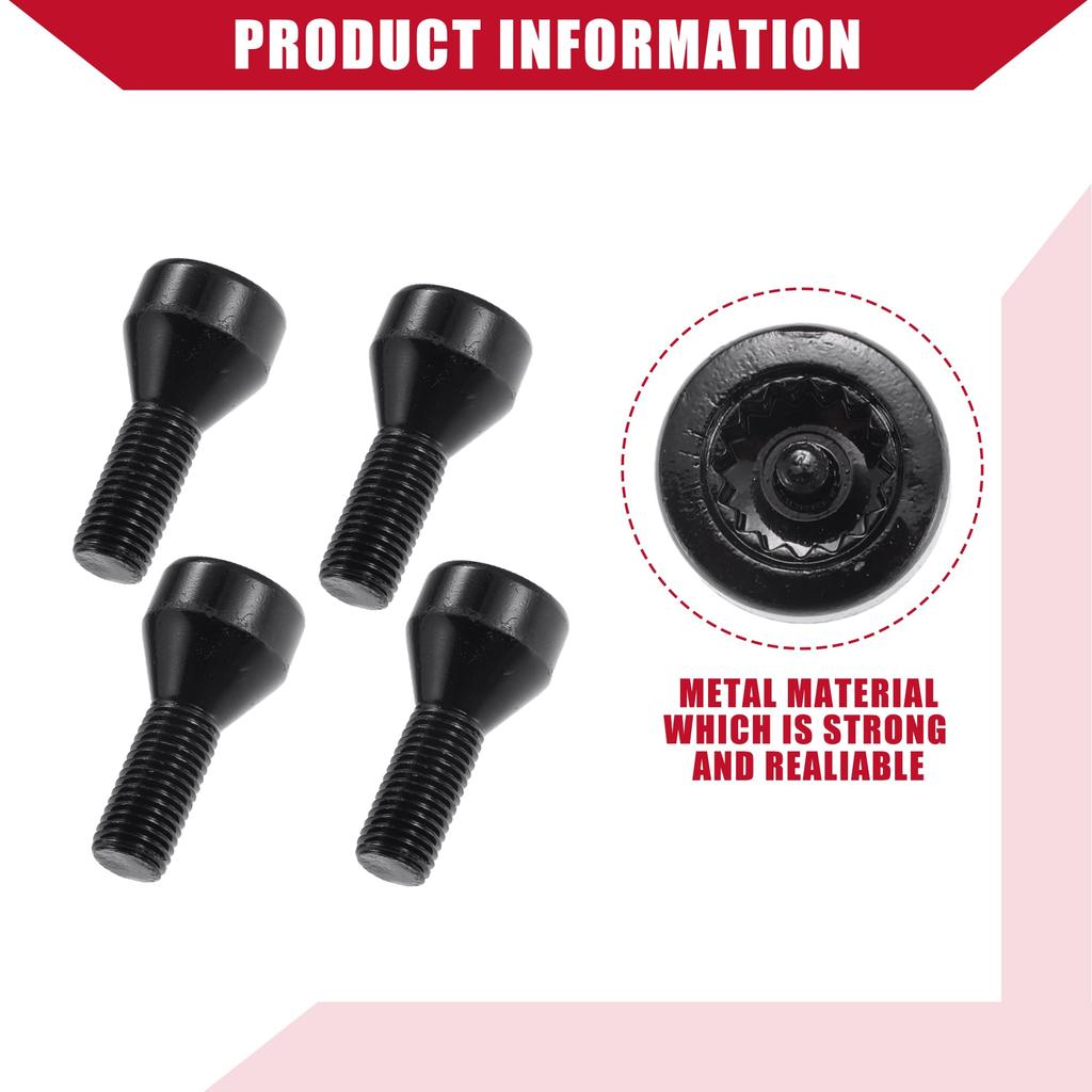 Hihaha Wheel Lock Set Lug Nuts Bolts #36136786419 Fits BM W 528i Fits 1978-1987