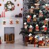 15/1ks Vánoční perníček Dřevěný Vánoční stromeček Závěsné přívěsky Ozdoby Domů Vánoční Navidad Party Dekor Nový rok Dětské dárky