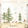 Forest Cloud Little Animals Wall Sticker Removable Background Decor for Living Room Home Decoration