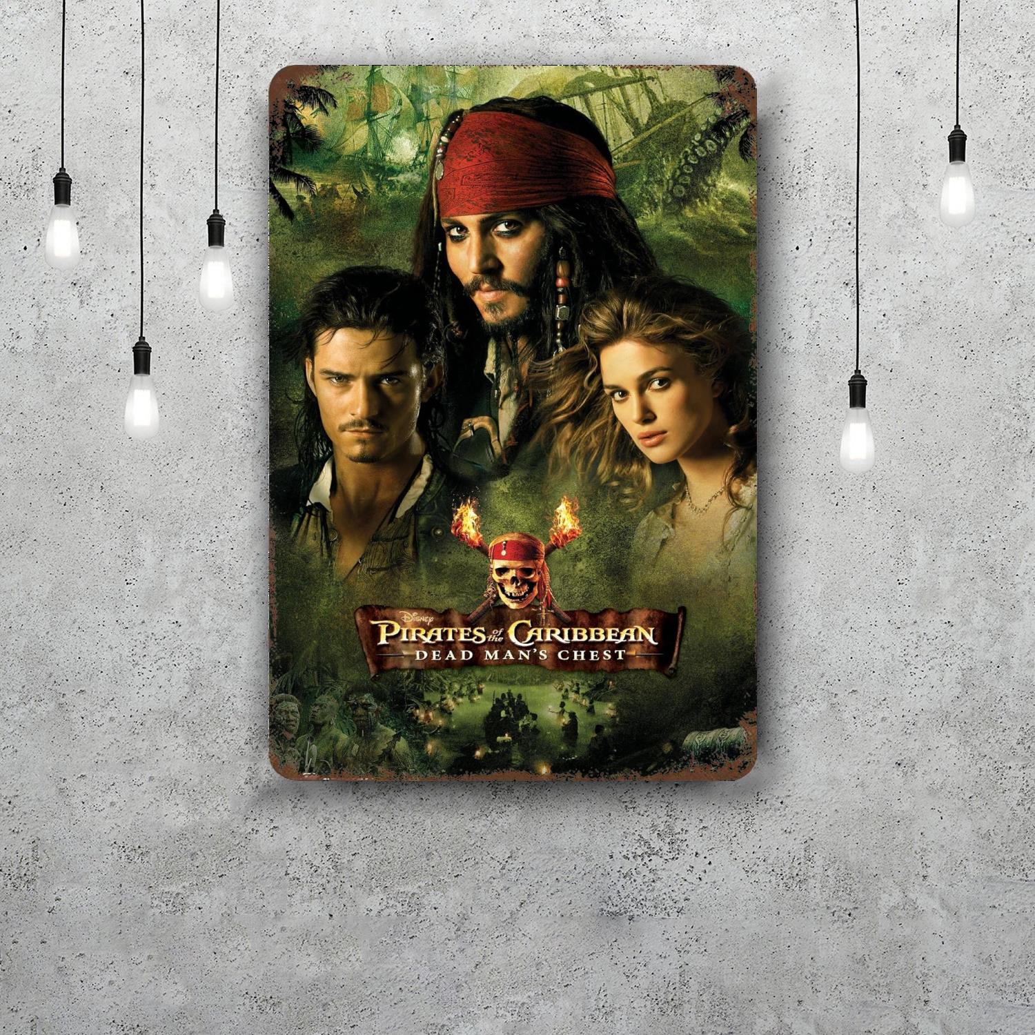 

Пираты Карибского моря Винтажные Металлические Жестяные Знаки Плакаты Декор Ретро Металлическая Табличка Настенное Искусство Декор для Гаража Бара 20x30cm（7.8x11.8inch）