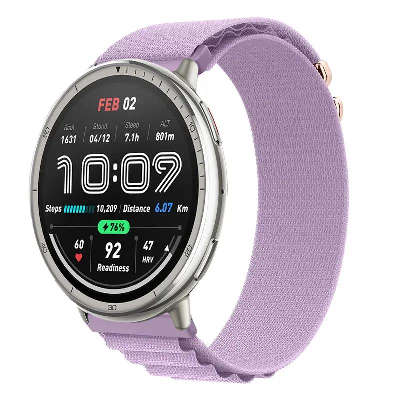 20mm 22mm Alpine Nylon Loop Strap For Amazfit Active 2 GTS 4 Min Sport Bracelet Correa Amazfit Bip 6 5 GTR 4 3 Balance Wristband