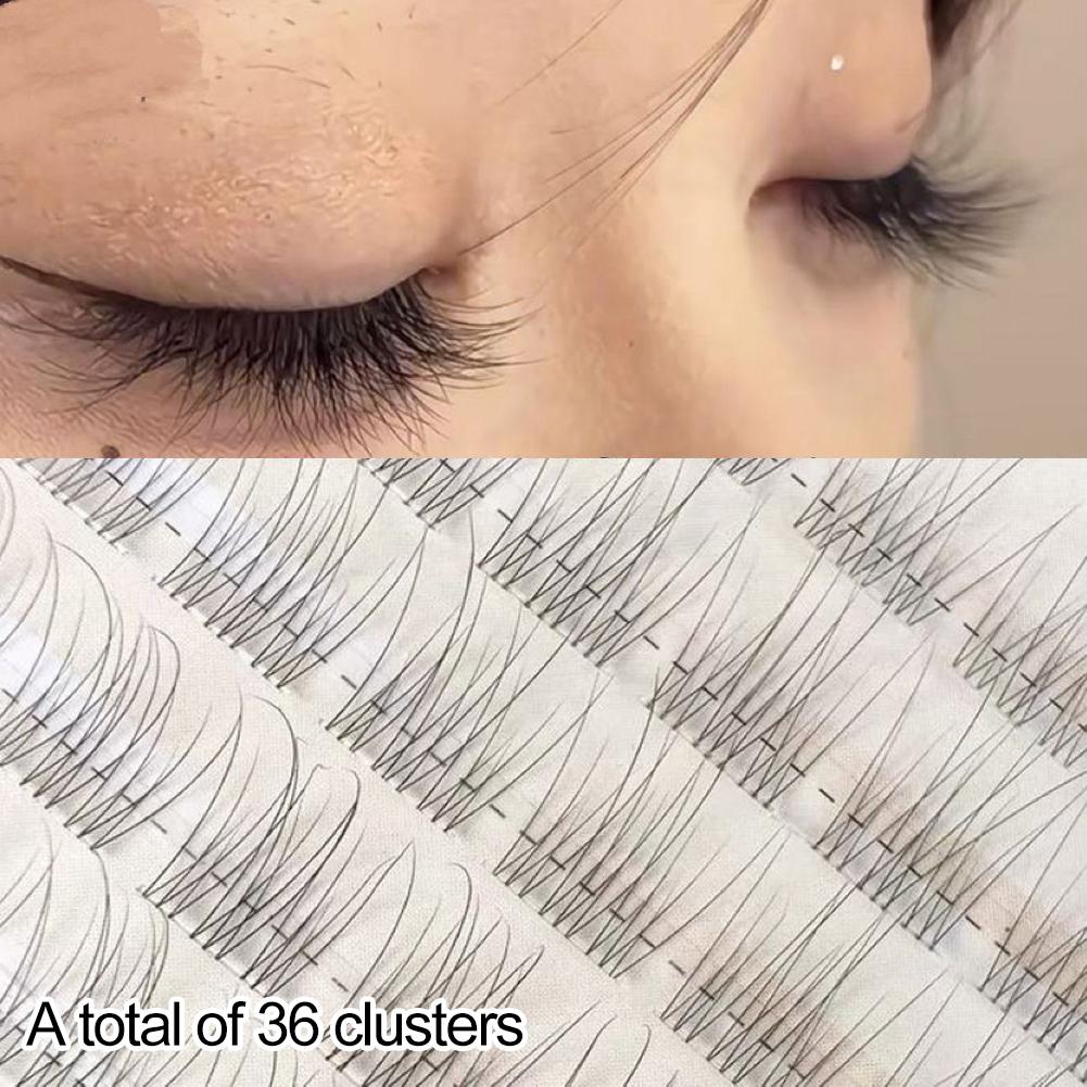 36/120pcs Self-Adhesive False Eyelashes, Natural Long DIY Individual Eyelashes Extension, Single Cluster Segmented Eyelash
