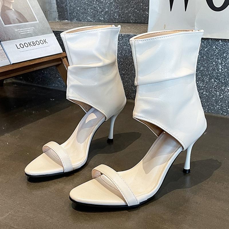 High Heels Women Sandals Ankle Open Toe Shoes Designer Summer Woman Cool Boots 2025 Dress New Luxury Pumps Femme Shoes