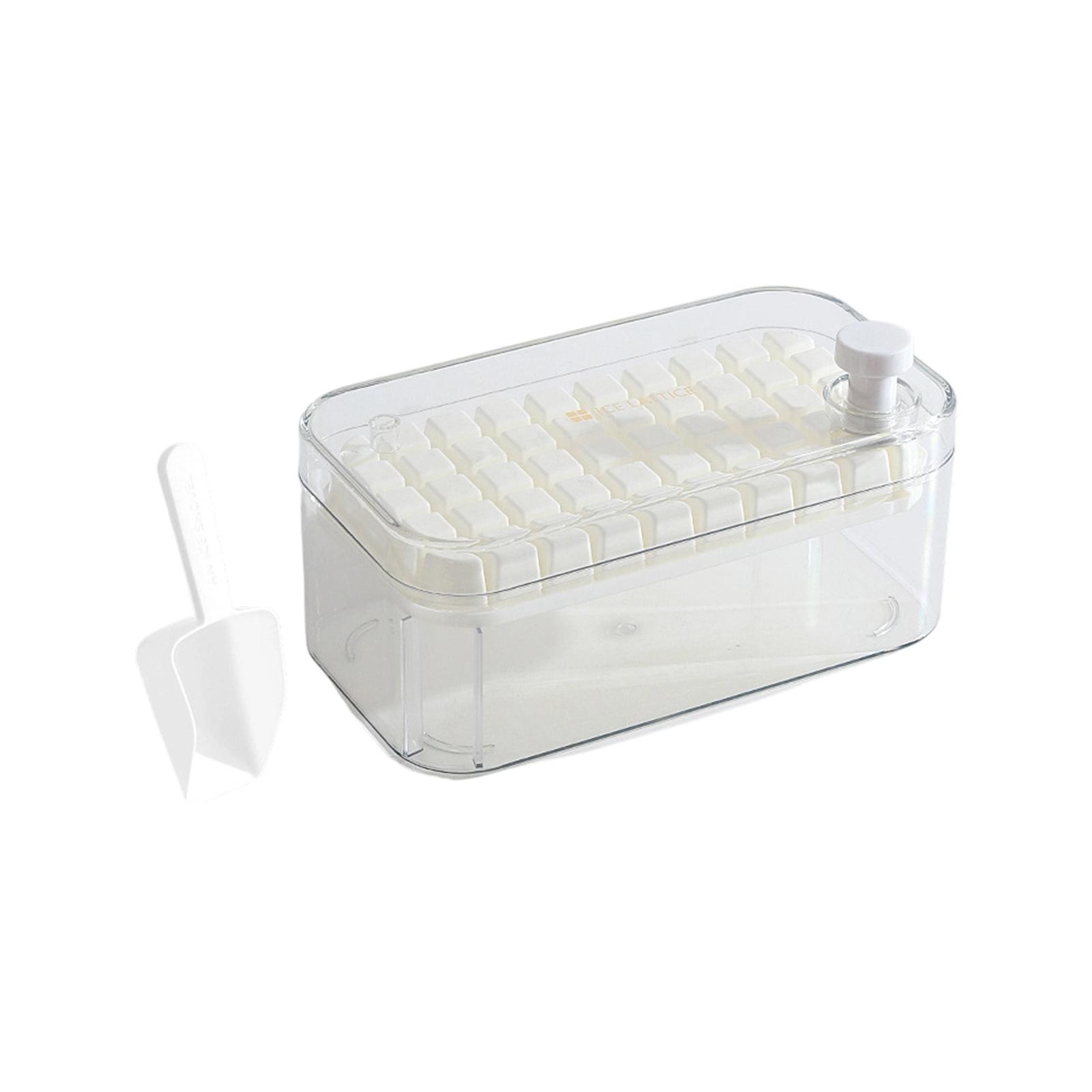 Silicone Double Layer Tray with Press Lid - Food Grade Easy Release Ice for Kitchen, Party, , and Cocktail Ice One Size