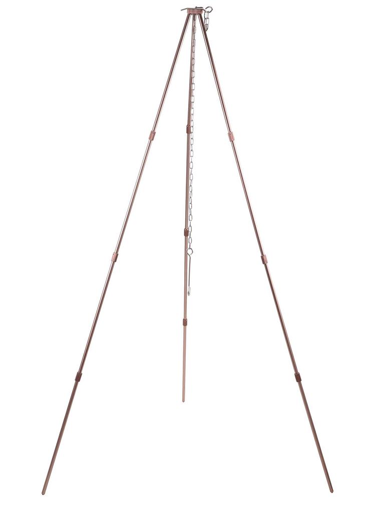 Camping Moon MS-105-BRZ Tripod L 4patrový skládací stativ na oheň Nosnost 15 kg Úložné pouzdro součástí balení