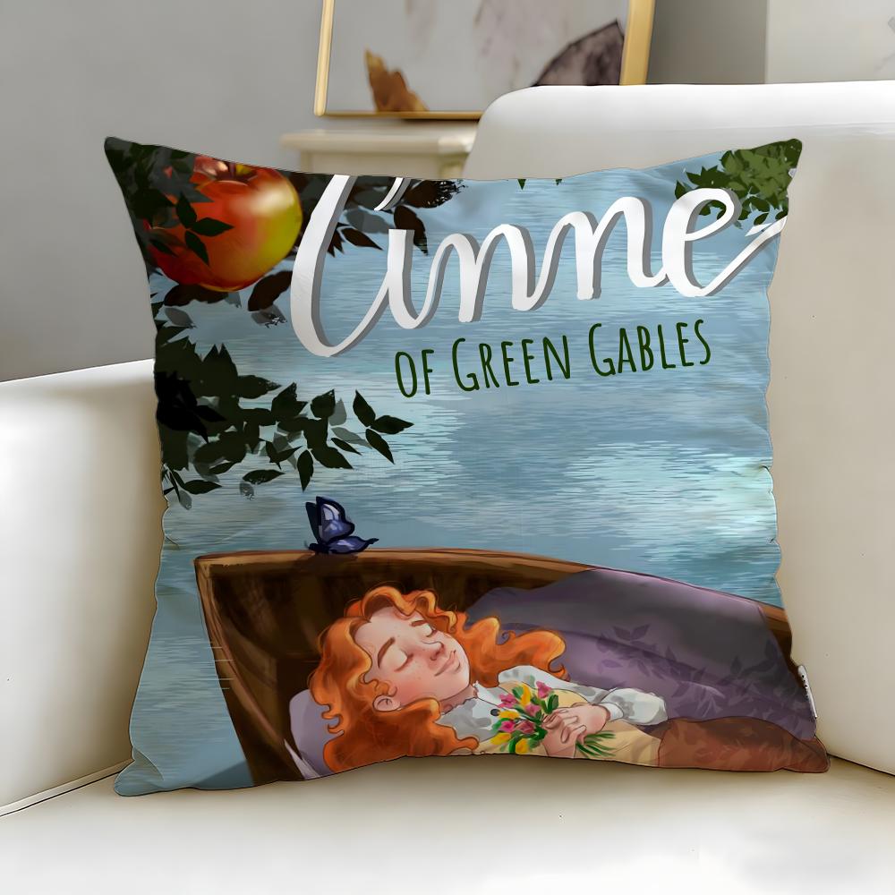 classic novel Anne of Green Gables Cushion Cover Soft EasyWash Pillow Case Versatile for Couch Bed Travel and Office
