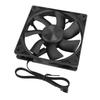 PC Case Fan 120mm PWM Intelligent Control MFDB Bearing Case Cooling Fan with 4 Pin Extension Cable 12V Black