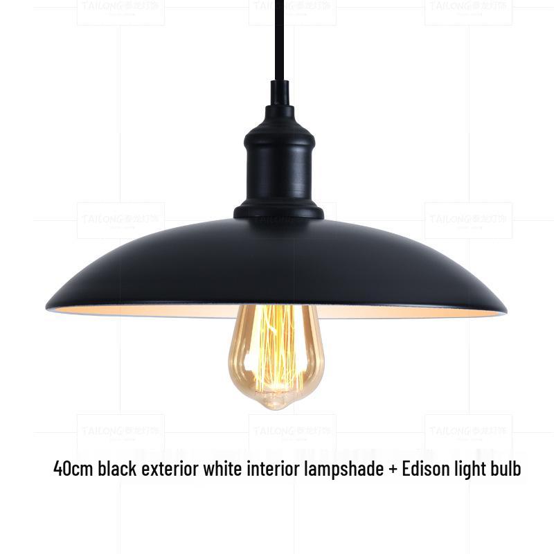 Nordic Loft Retro Industrial Pendant Light - Creative Wrought Iron Single Head Lampshade for Cafe and Bar