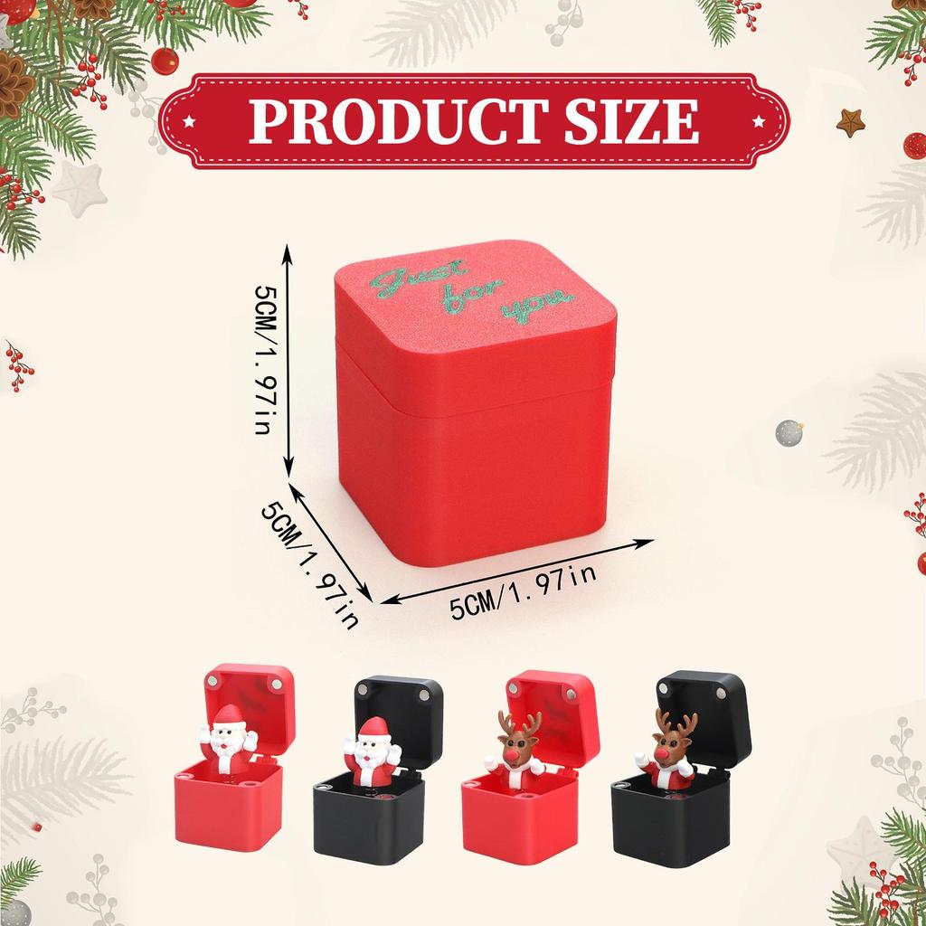 Christmas Box Funny Gift Decorations Fun Hilarious Ornament with Waving Figure for Desk Home