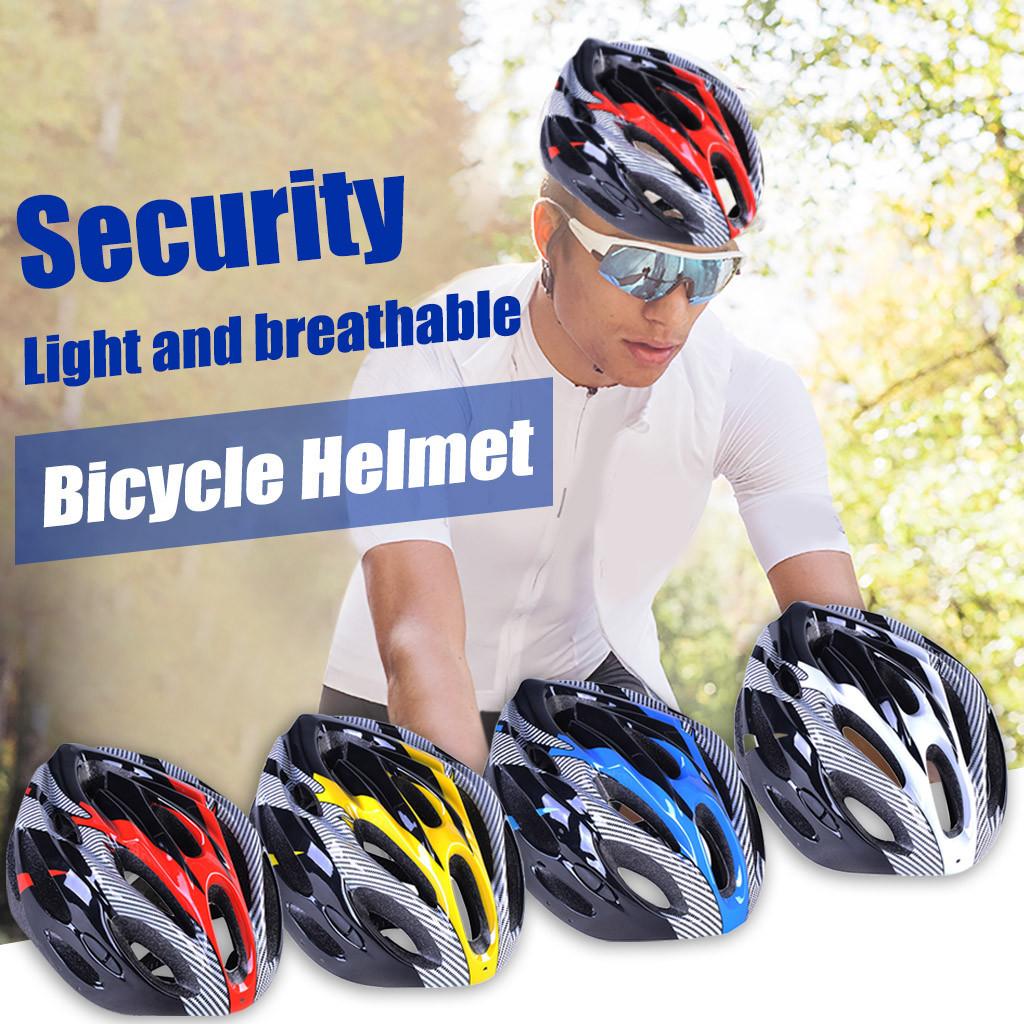Cycling Helmet Comfort Lining Lightweight Fiber Texture Helmet Adult Mountain Bike Cycling Equipment