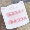 Handmade Love Heart Butterfly Kids' Wearable Nail Art Stickers for Ages 3-12