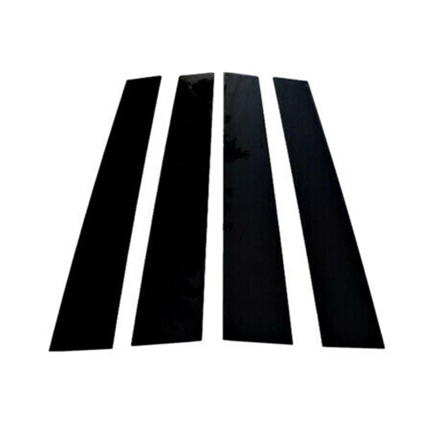 For 04-14 Ford F150 Super Cab Crew Gloss Black Door Window Pillar Posts Trim 4pc
