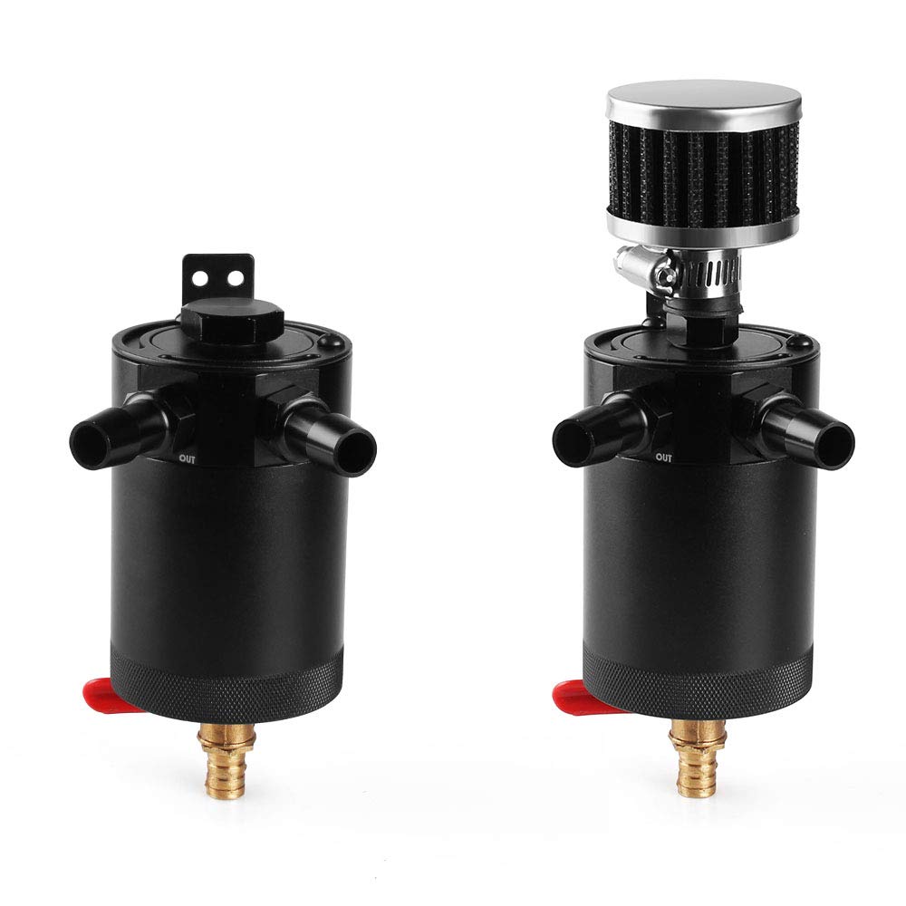 ZS Catch Tank 2 Port Slab Collection Tank Cylindrical Aluminum Alloy with Filter Tank Separator