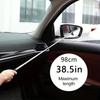 1PC Car Rearview Mirror Wiper - Portable Telescopic Bracket Scraper for Car Glass Mist Removal Cleaning Wiper Tool