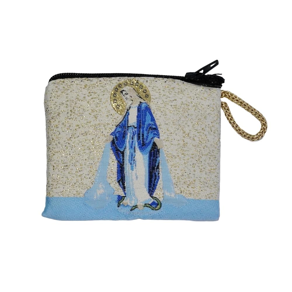 

Rosary Pouch, Virgin Mary, Small Item Case, Mini