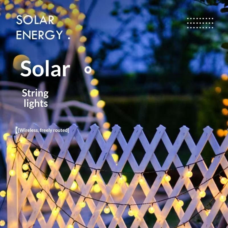 Christmas Light Solar Waterproof  Ball Garden Solar Lamp Power Led String Globe String Lights Holiday Home Decorations