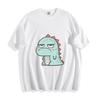 Sassy Dino Cartoon T-Shirt - Adorable Grumpy Prehistoric Unisex Tee