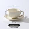 Retro Japanese Ceramic Coffee Cup & Saucer Set - Light Luxury Underglaze Design.