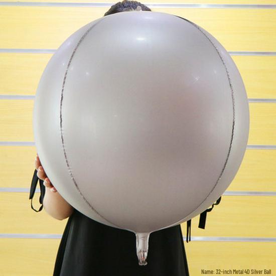 32-Zoll 4D Stereo Aluminiumfolienballon für Partys & Hochzeiten, Perforiert zum Aufhängen