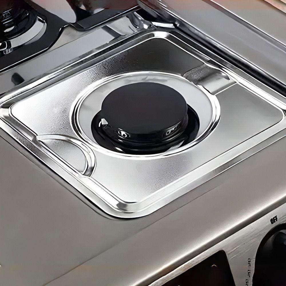 Stain-resistant Square Gas Stove Drip Oil Pan Stainless Steel Gas Range Top Protector  Kitchen