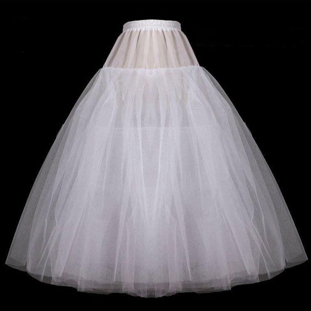 4-Lagen Unterrock Weiß Ballkleid Unterröcke Mode Krinoline Rock Partykleid