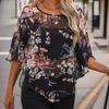 Women's Chiffon Sexy See-through Blouse Top Chiffon Shirt