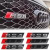 Insignia Emblema 3D ABS RS3 RS4 RS5 RS6 RS7 RS8 Insignia Parrilla Frontal de Coche Accesorio Tuning para Audi A1 A3 8P A4 B5 B6 B7 B8 A5 A6 C5 C6 C7 S