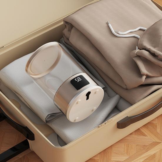 Underwear Washer Portable Rechargeable Cordless Mini Washing Machine Large Capacity Digital Display Wireless Laundry Machine