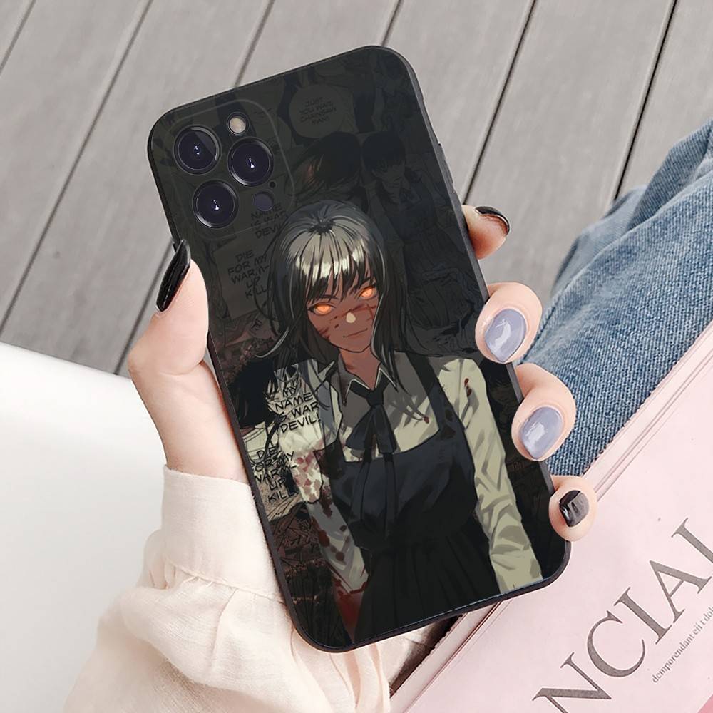 Amine Girl Mitaka Asa Chainsaw Man Phone Case For IPhone 16 15 8 7 6 6S Plus X SE XR XS 14 11 12 13 Mini Pro Max Mobile Case