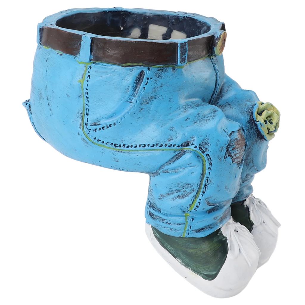 Pants Flower Pot Resin Stylish Jeans Shape Versatile Decorative Flower Planting Pot Planter Garden Figurine For Home Lawn Yard