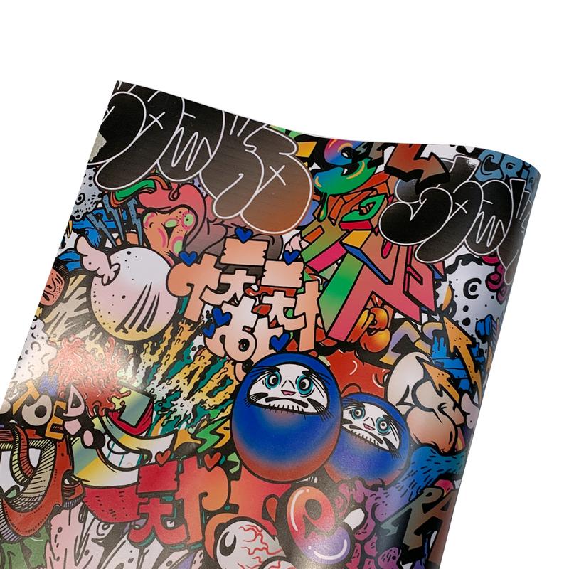 Adesivo per Auto Stile Graffiti Pellicola Wrap in Vinile Foglio Wrap per Auto Adesivo in Vinile Autoadesivo Pellicola Protettiva Impermeabile Accessori per Auto