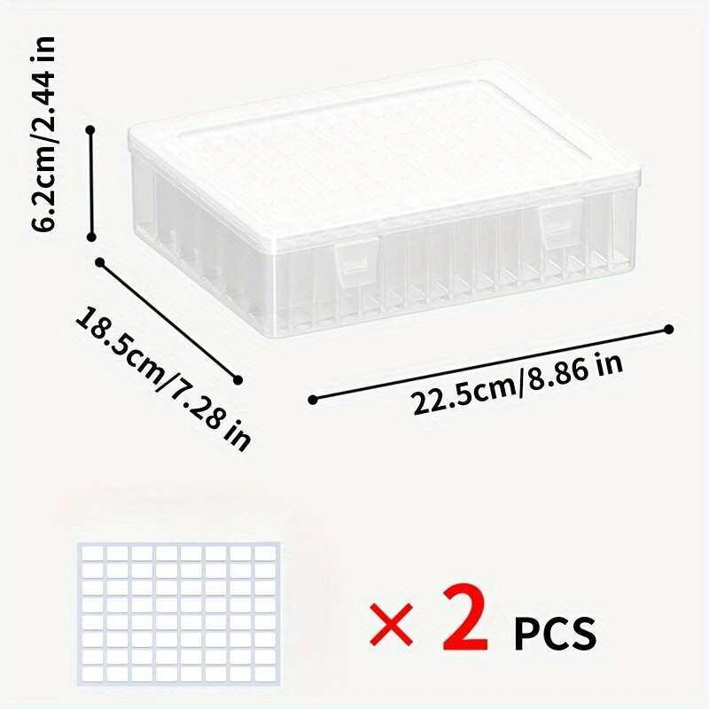 96-Grid Square Bead Storage Box for Diamond Painting & DIY Crafts